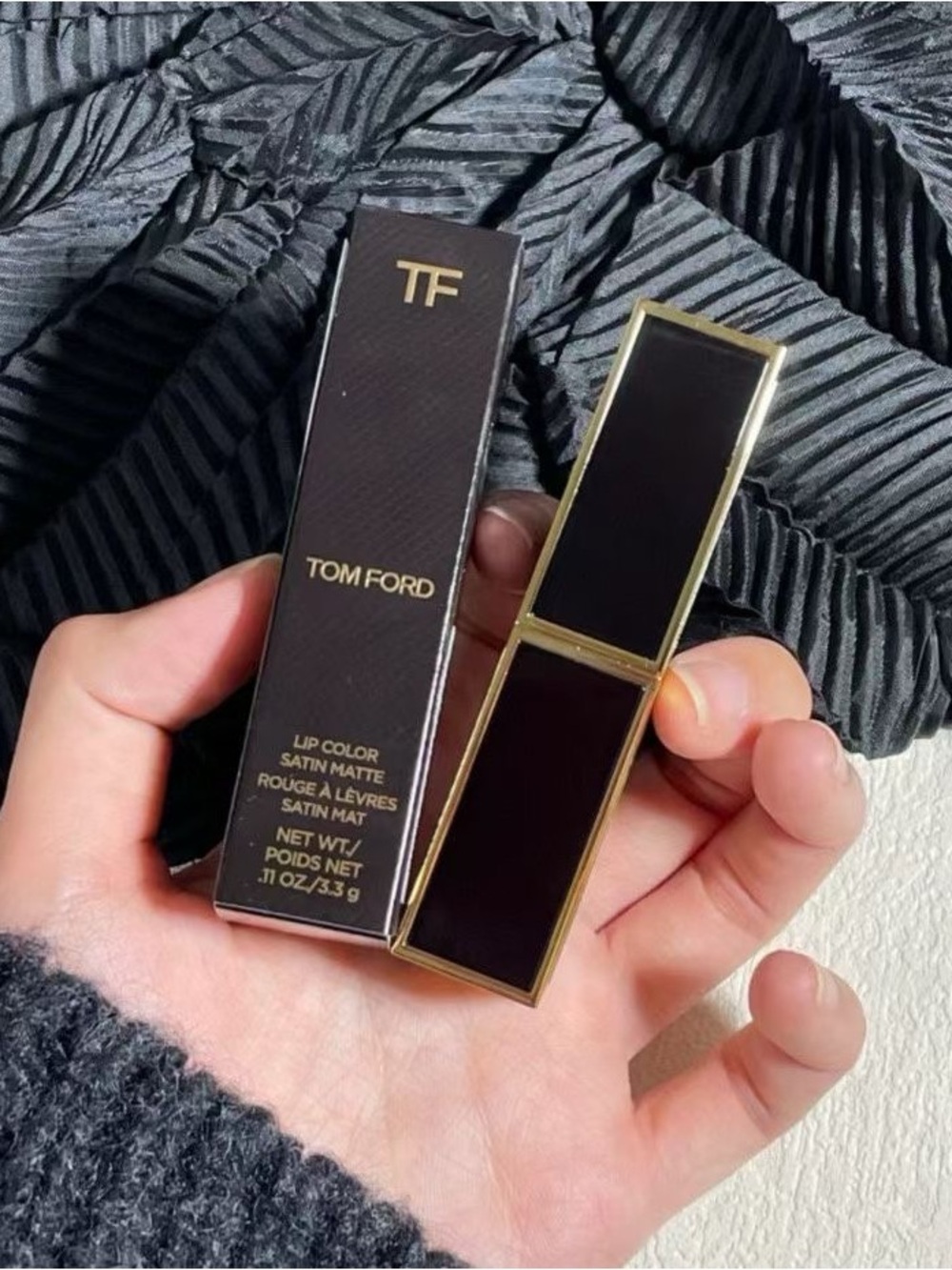 Tom Ford Lipstick Case in Black and Gold